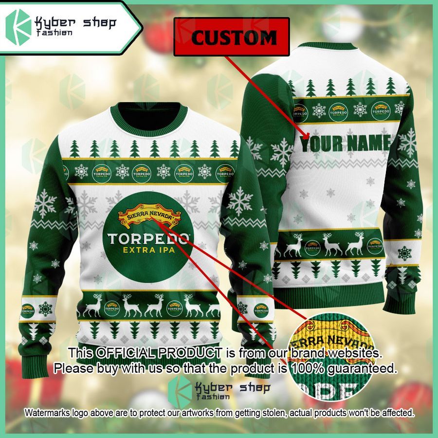 Personalized Sierra Nevada Torpedo Extra IPA Christmas Sweater word3