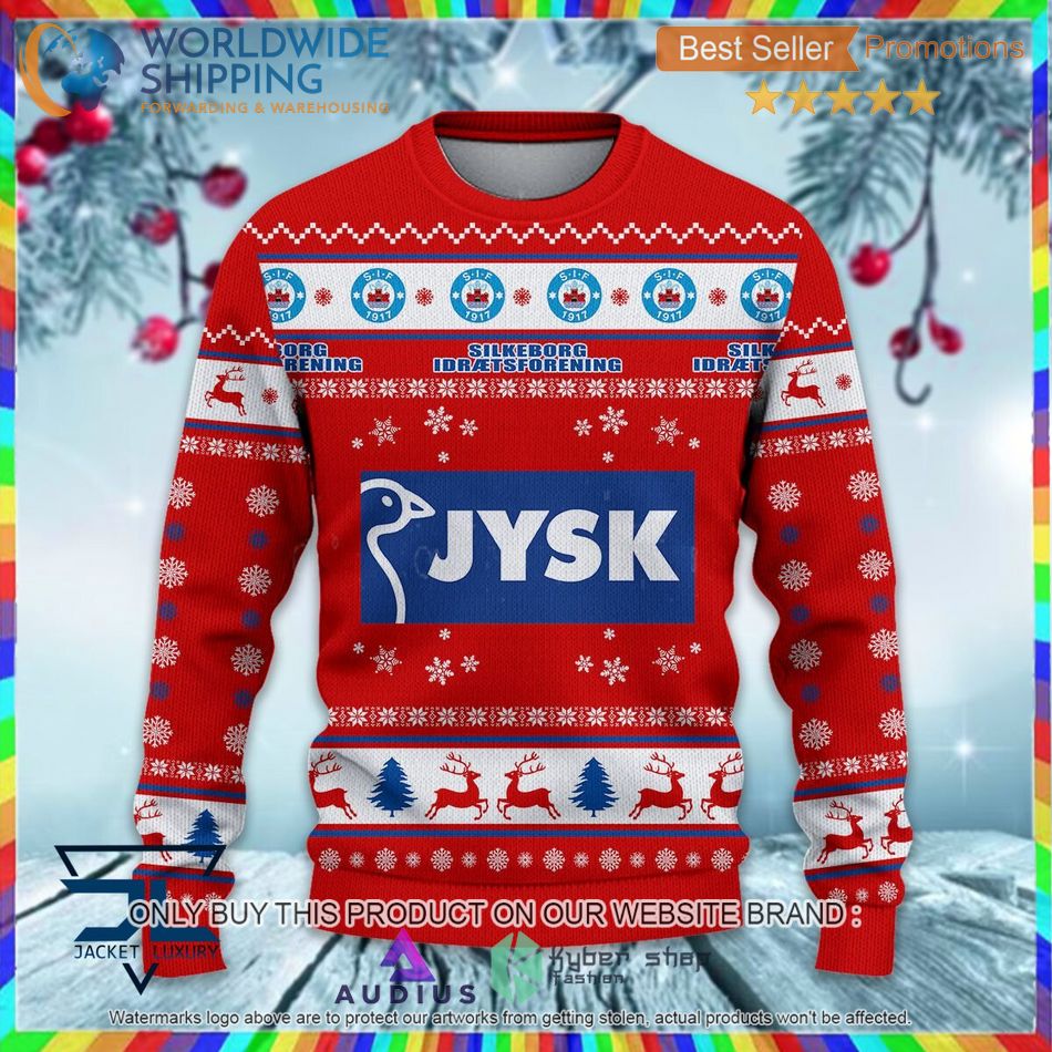 silkeborg if super league danish 1st division ugly sweater 2 15761