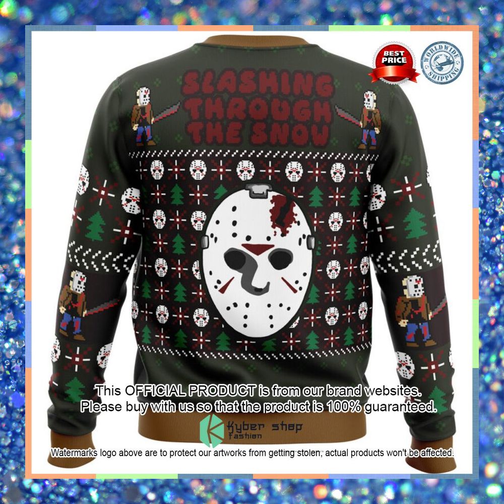 Slashing Through The Snow Jason Voorhees Christmas Sweater 6 Slashing Through The Snow Jason Voorhees Christmas Sweater word3