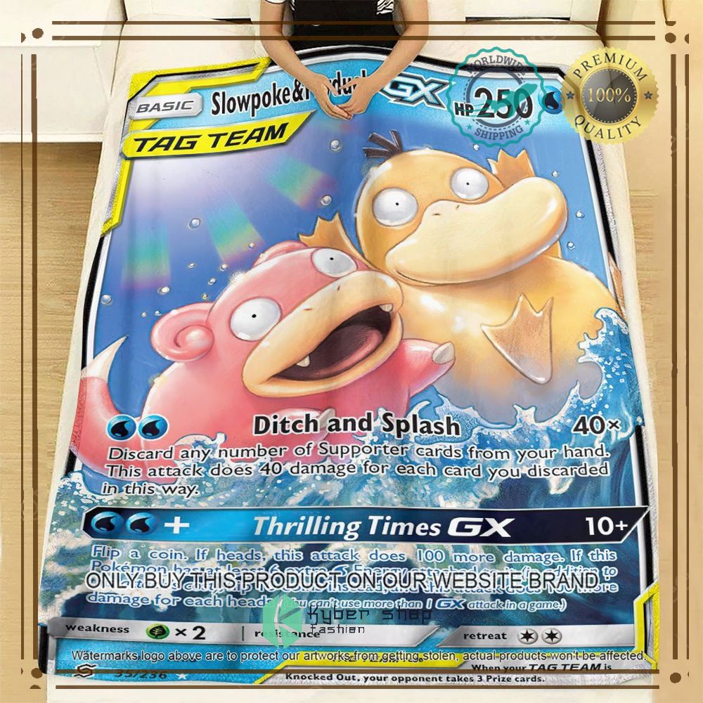 slowpoke psyduck gx unified minds anime pokemon blanket 2 7042