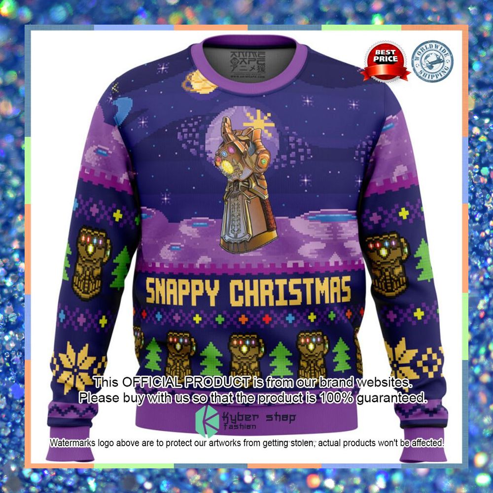 Snappy Christmas Infinity Gauntlet Marvel Sweater Christmas 18