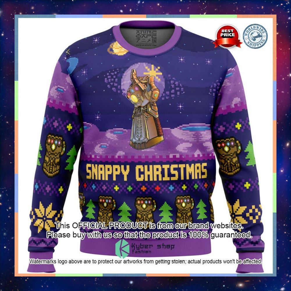 Snappy Christmas Infinity Gauntlet Marvel Sweater Christmas 10