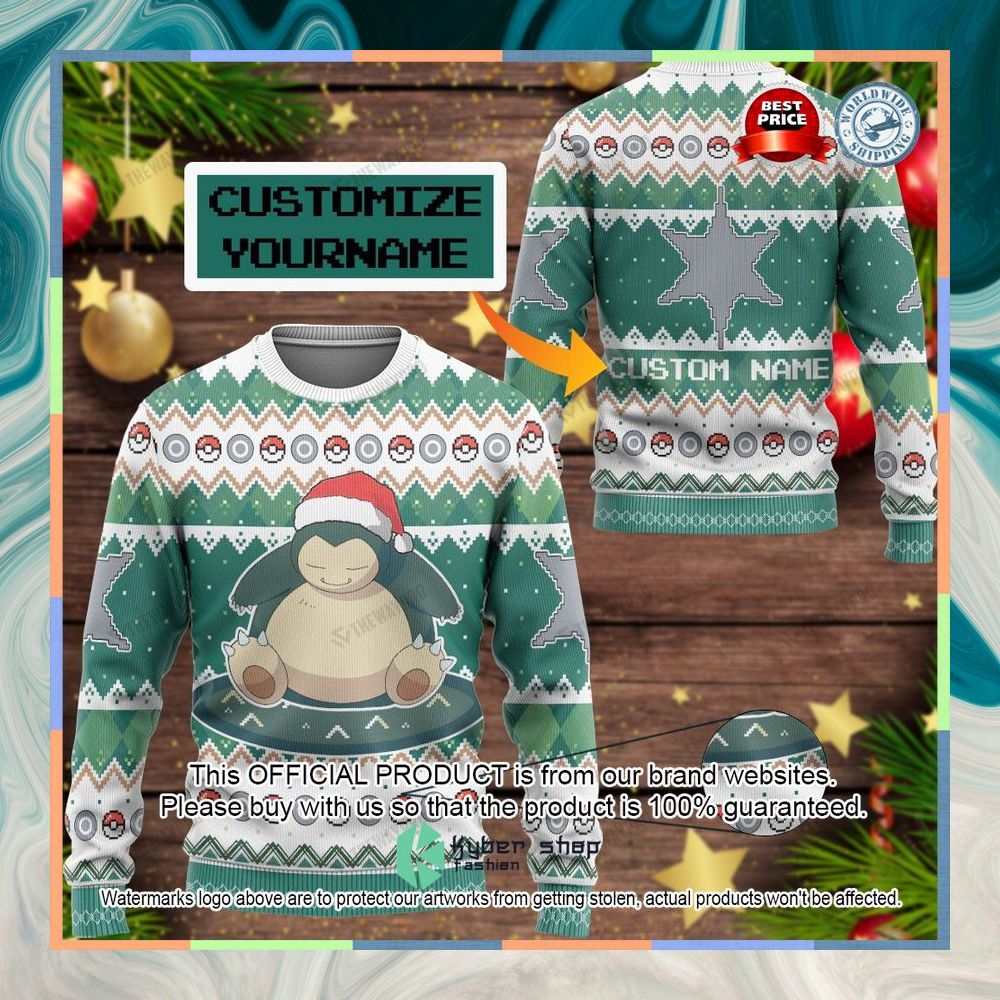 Snorlax Custom Name Christmas Sweater 5 Snorlax Custom Name Christmas Sweater word3