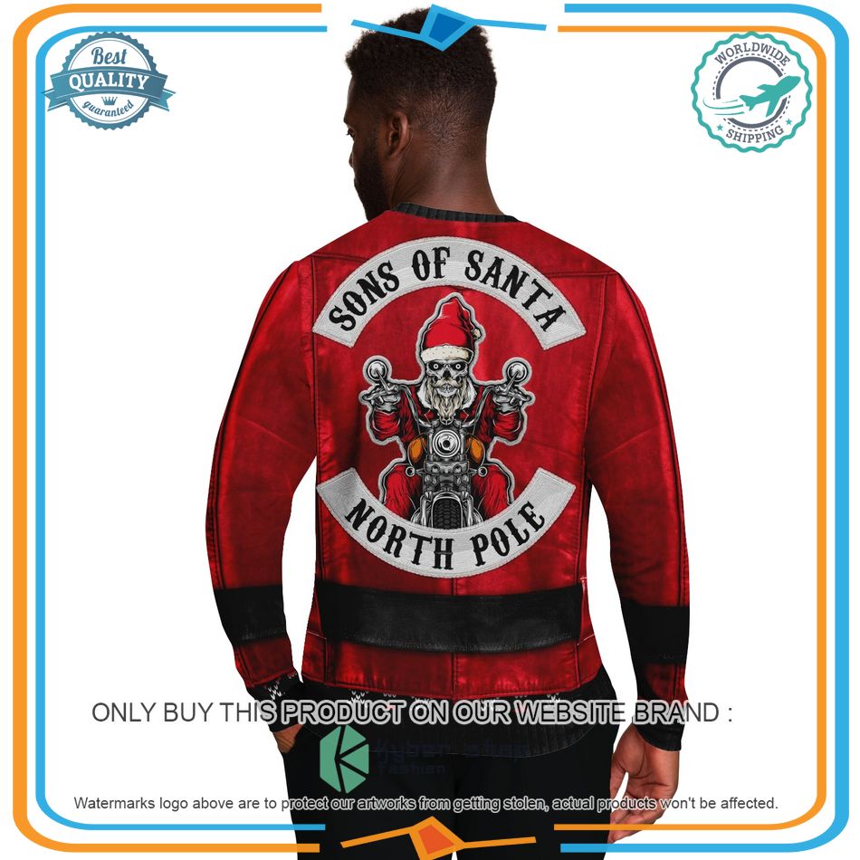 Sons of Santa North Pole Santa Jacket Ugly Christmas Sweater 8 Sons of Santa North Pole Santa Jacket Ugly Christmas Sweater word2
