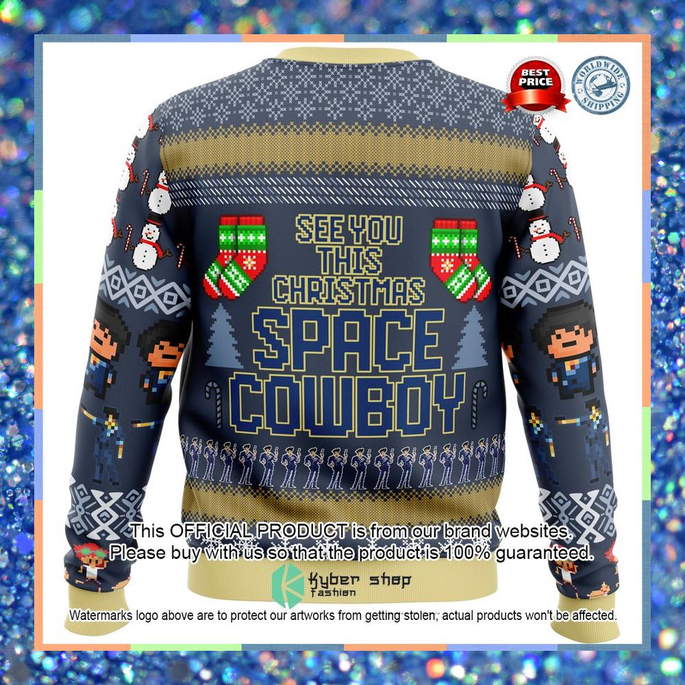 Spike Spiegel Cowboy Bebop Let's Jam Christmas Sweater 6 Spike Spiegel Cowboy Bebop Let's Jam Christmas Sweater word2