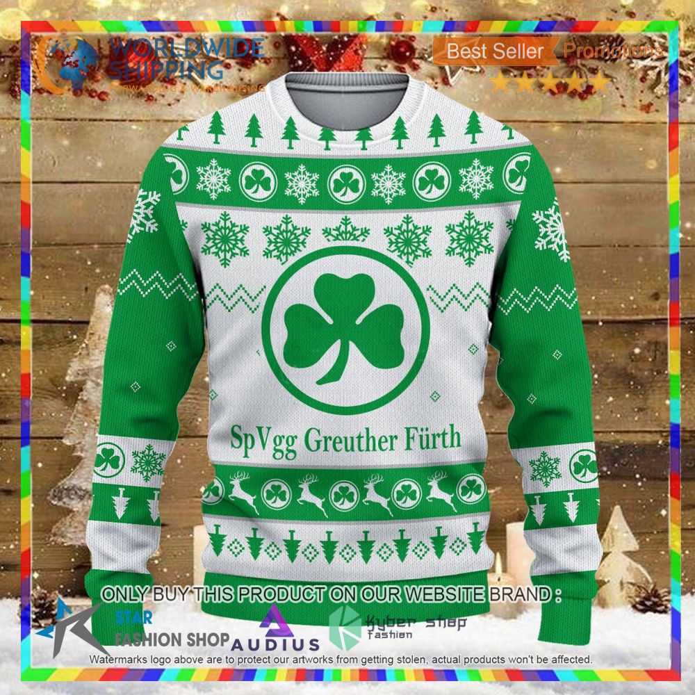 spvgg greuther furth green ugly christmas sweater 2 71278