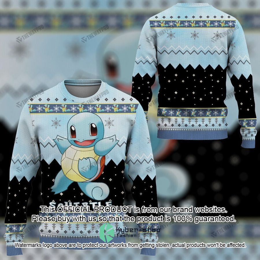 Squirtle blue black Christmas Sweater 20