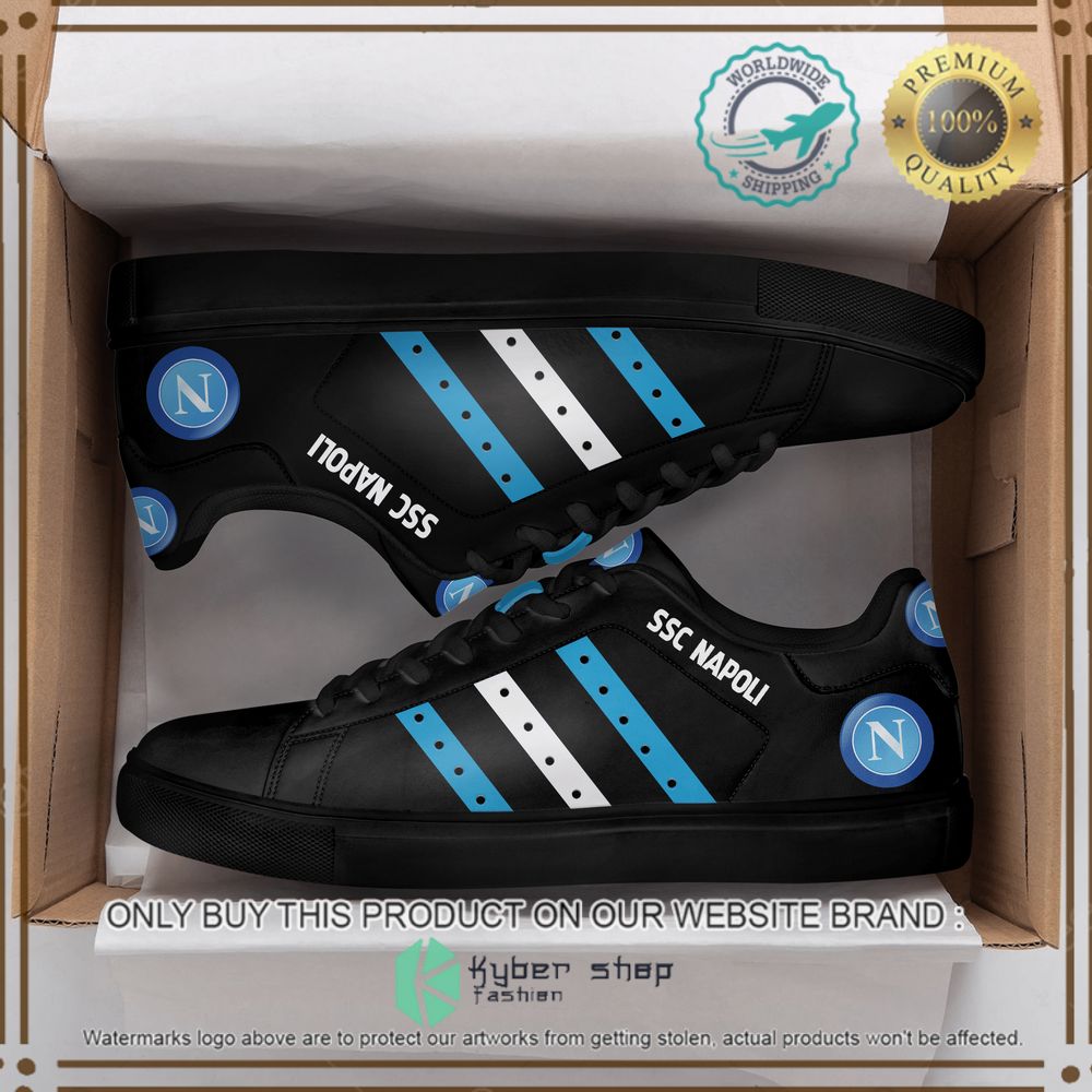 ssc napoli football club black color stan smith low top shoes 2 24615