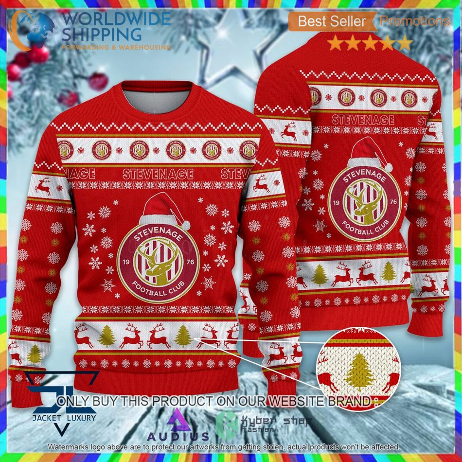 stevenage football club efl ugly christmas sweater 1 25977