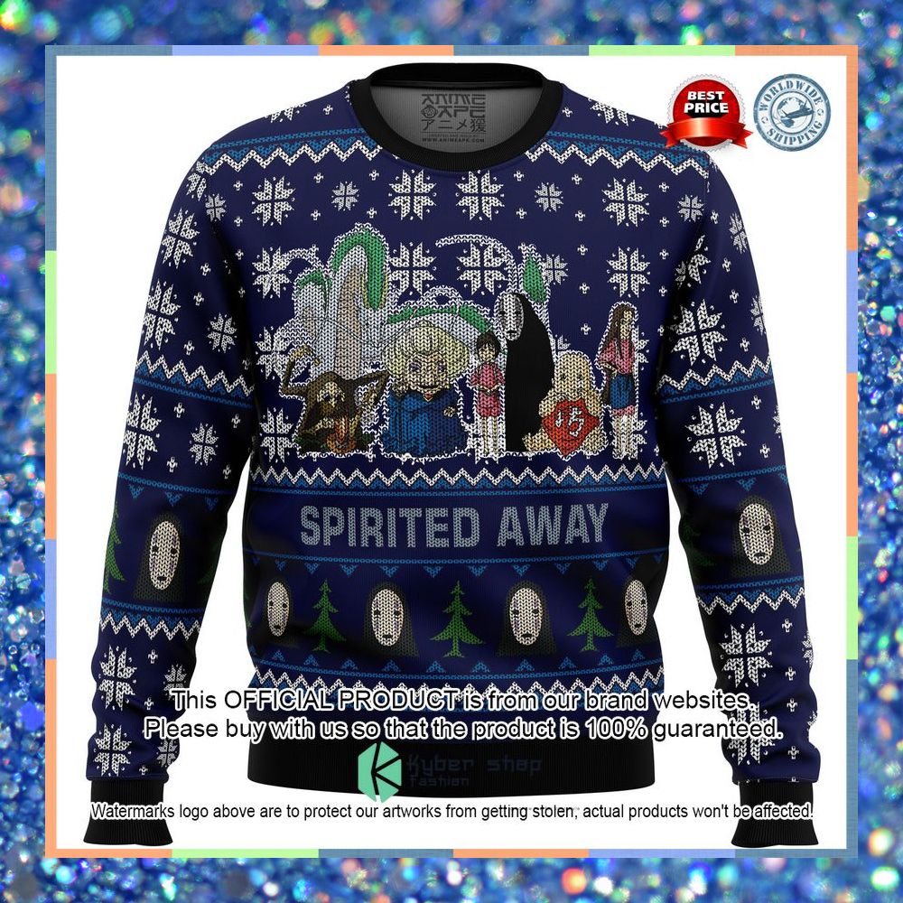 Studio Ghibli Spirited Away Squad Christmas Sweater 3 Studio Ghibli Spirited Away Squad Christmas Sweater word2