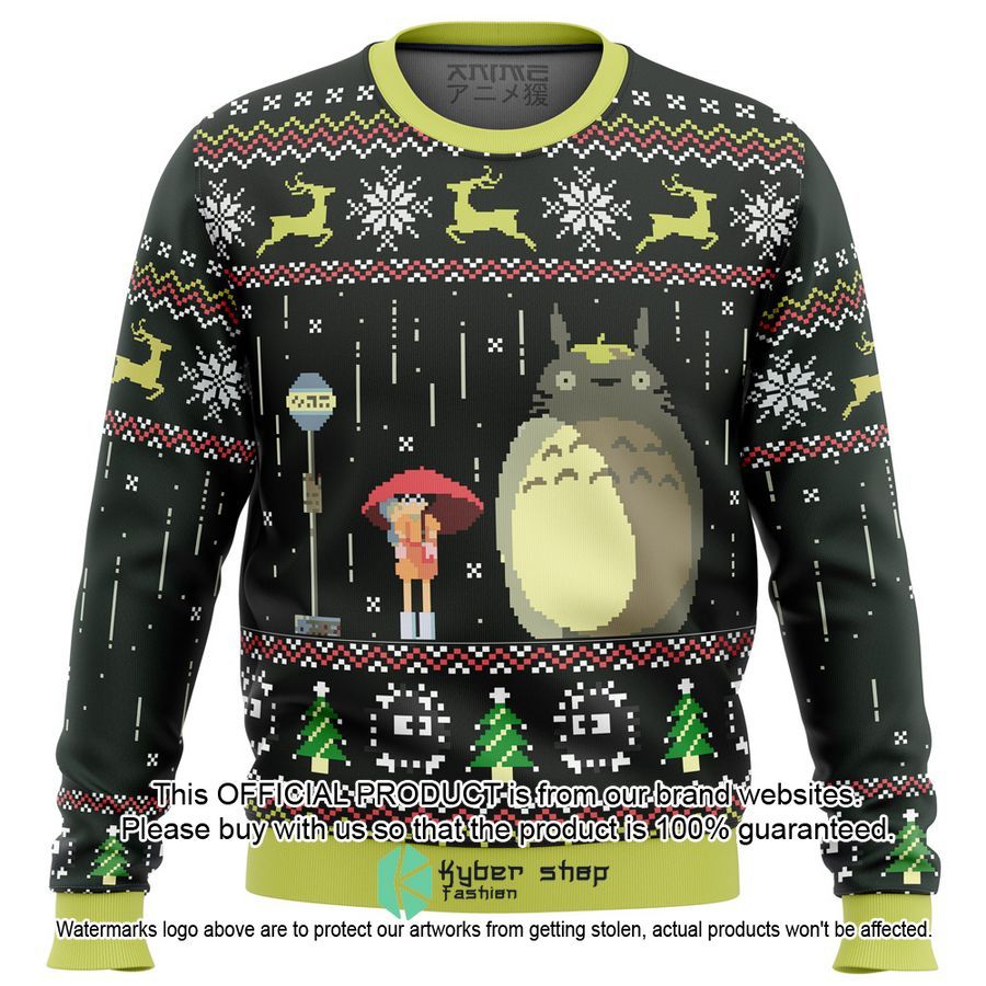 Studio Ghibli Totoro Rain Christmas Sweater
