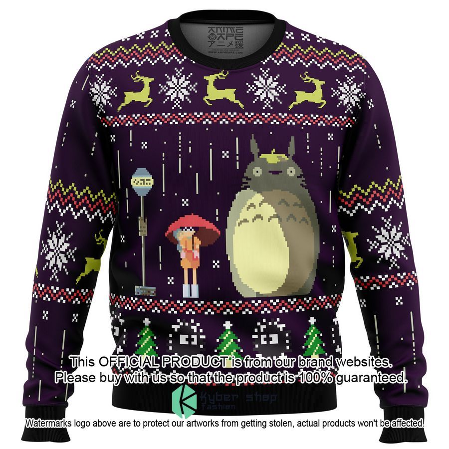 Studio Ghibli Totoro Rain Miyazaki Sweater Christmas 8