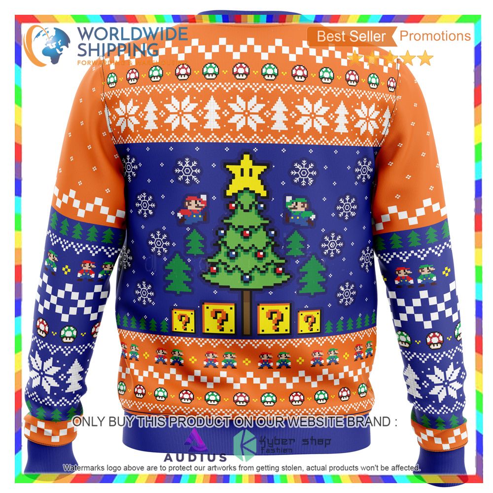 Super Bros Christmas Super Mario Bros. Ugly Christmas Sweater 3 super bros christmas super mario bros ugly christmas sweater 3 23854