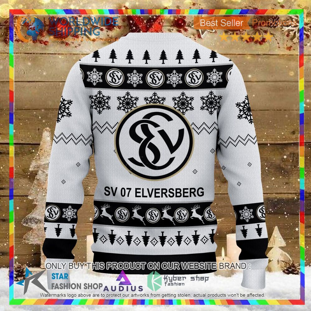 SV 07 Elversberg white black Ugly Christmas Sweater 3 sv 07 elversberg white black ugly christmas sweater 3 41503