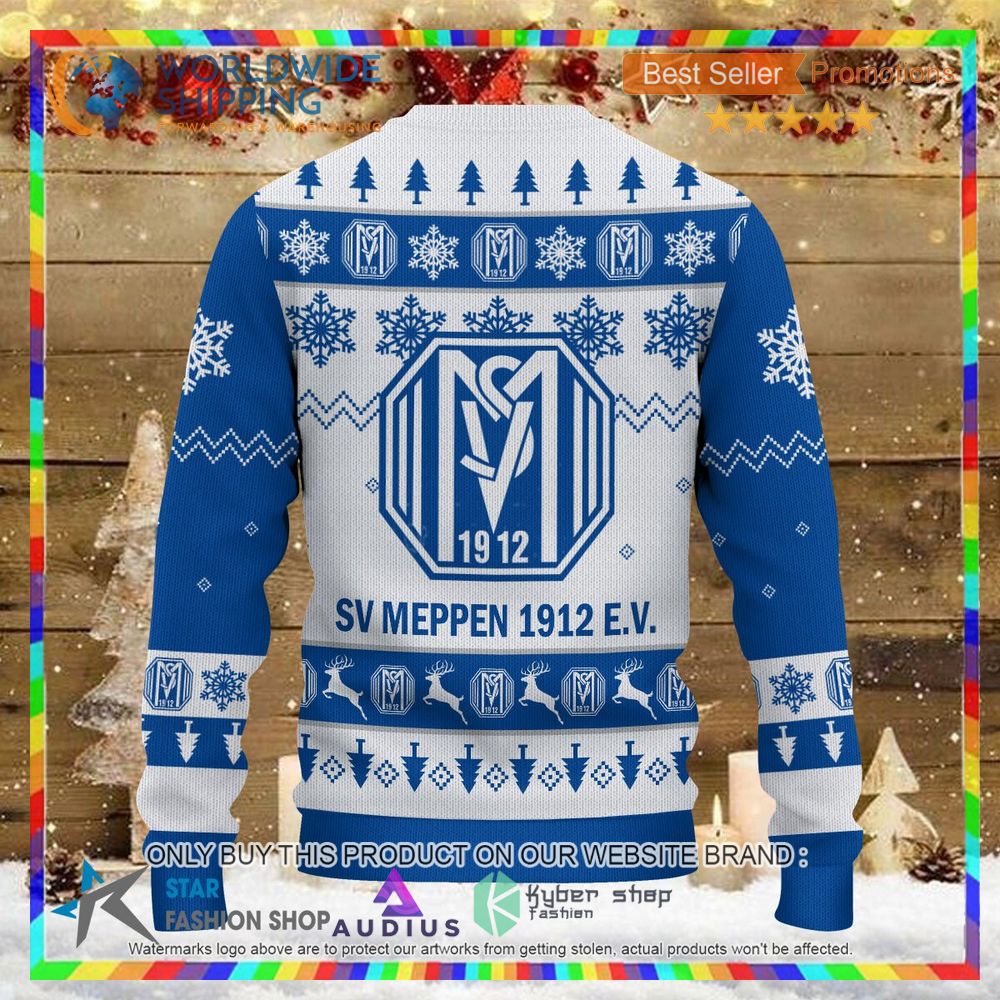 SV Meppen white blue Ugly Christmas Sweater 3 sv meppen white blue ugly christmas sweater 3 42881