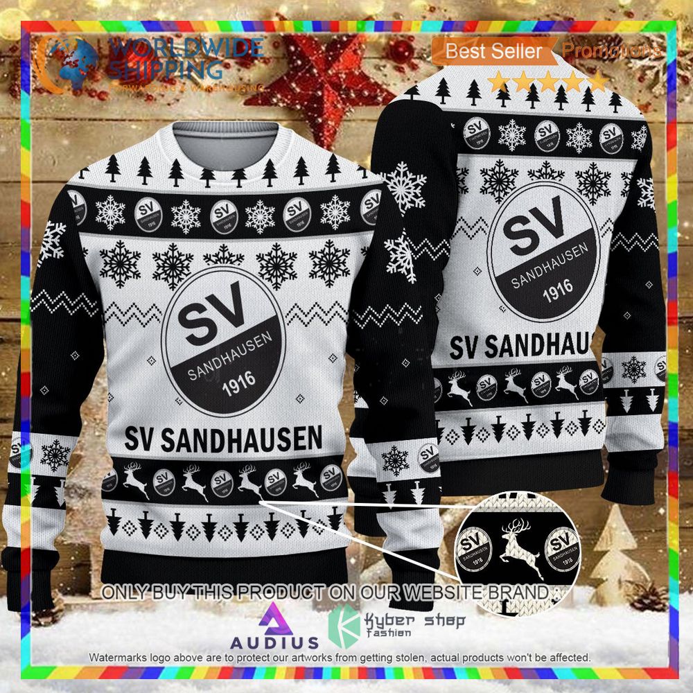 sv sandhausen white black ugly christmas sweater 1 52713