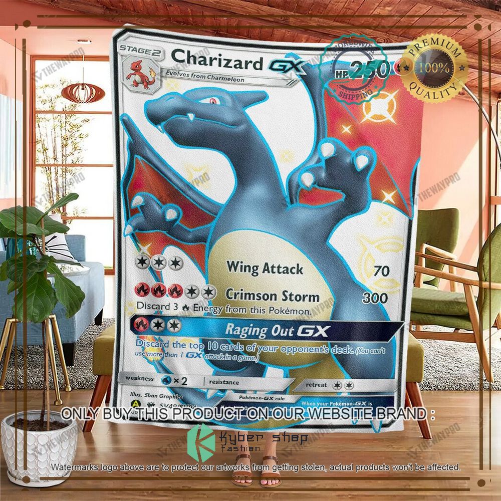 sv49 charizard gx anime pokemon blanket 2 82753