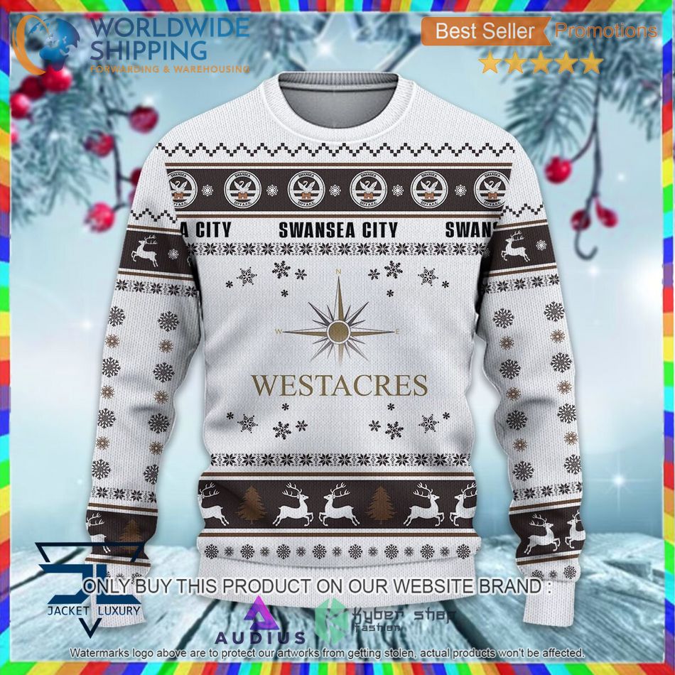swansea city a f c efl ugly christmas sweater 2 83617