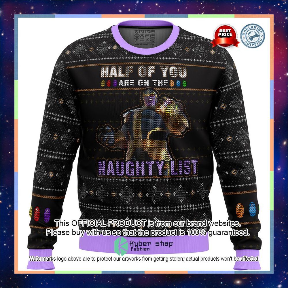 Thanos Naughty List Sweater Christmas 11