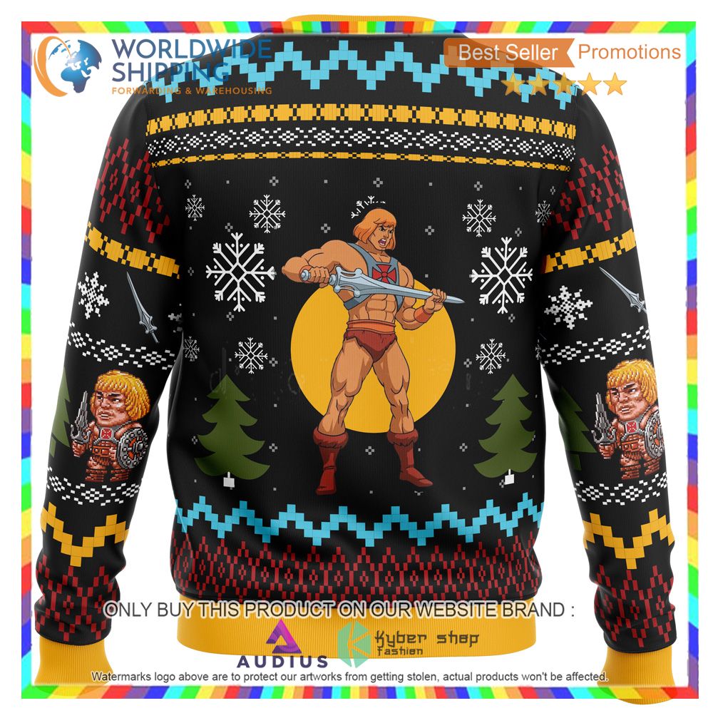 The Good Power of Christmas He-Man Ugly Christmas Sweater 3 the good power of christmas he man ugly christmas sweater 3 92433