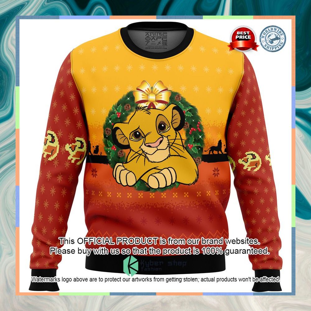 The Lion King Christmas Sweater 7 The Lion King Christmas Sweater word3
