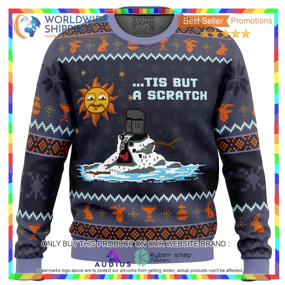 the melting knight monty python ugly christmas sweater 2 67450