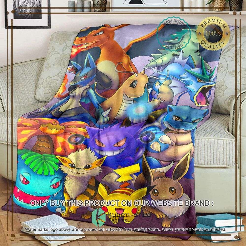the poke favourites anime pokemon blanket 1 84473