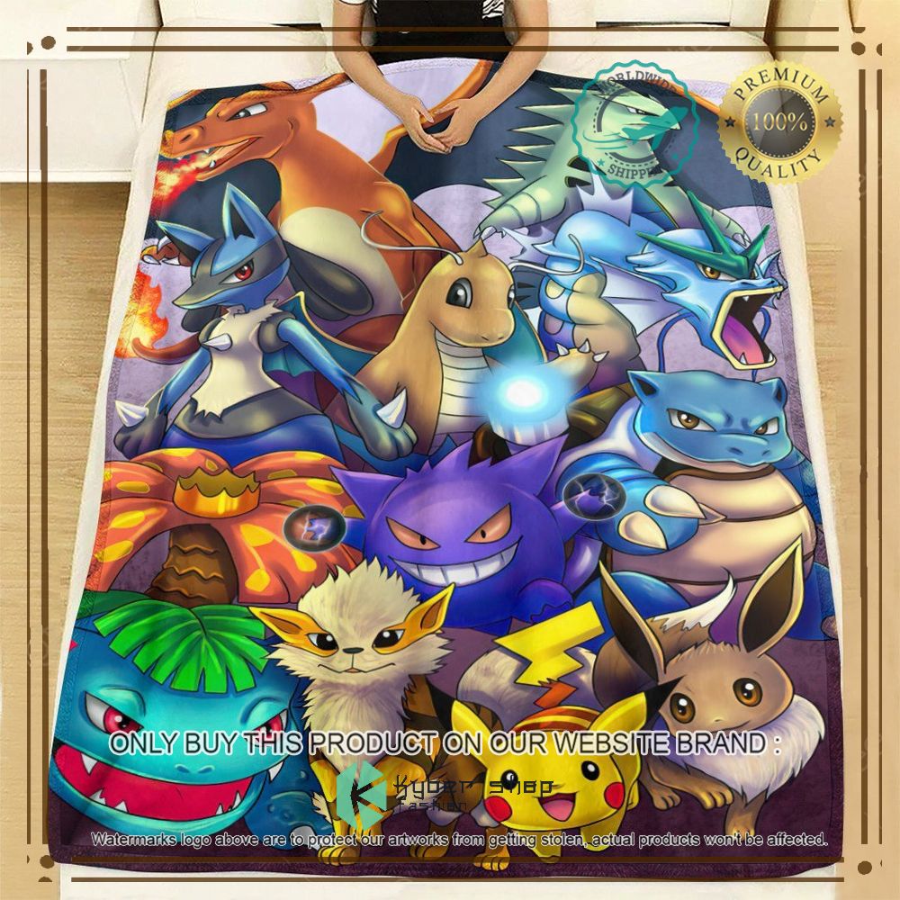 the poke favourites anime pokemon blanket 2 31108