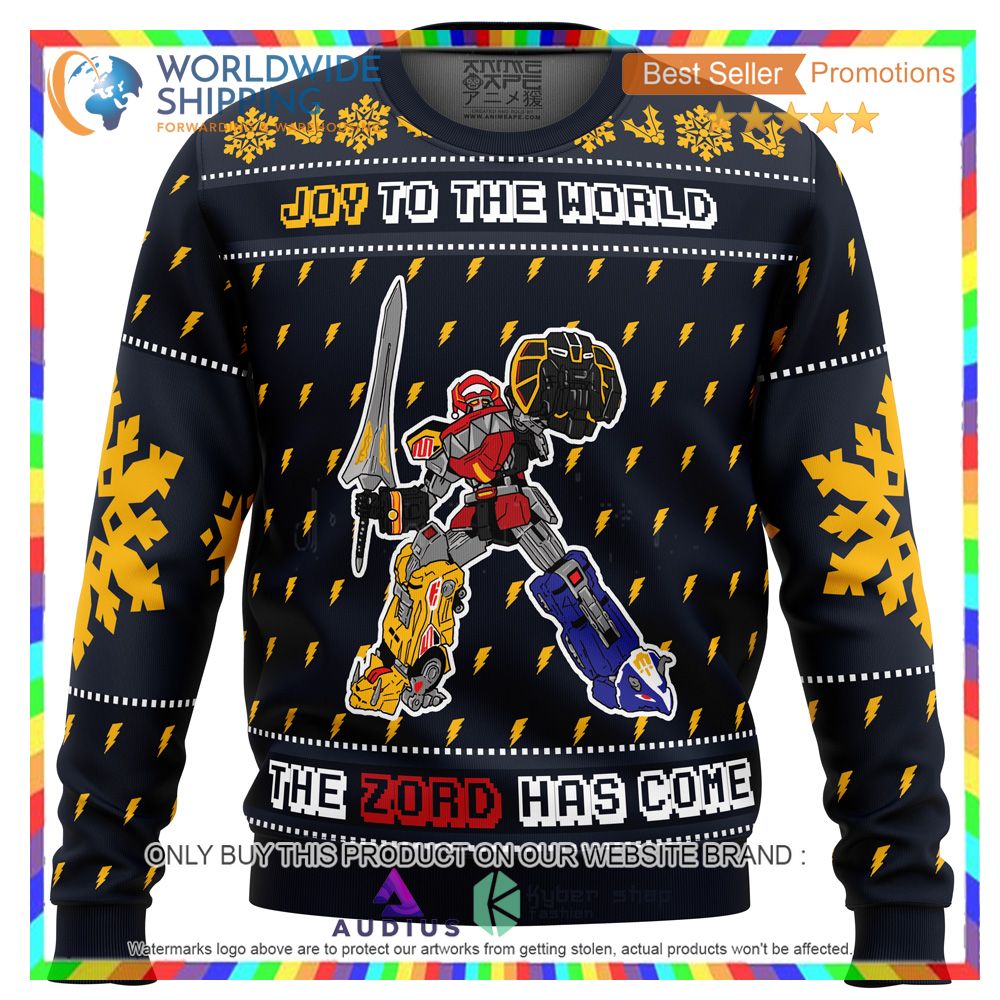 the zord has come power rangers ugly christmas sweater 2 75033