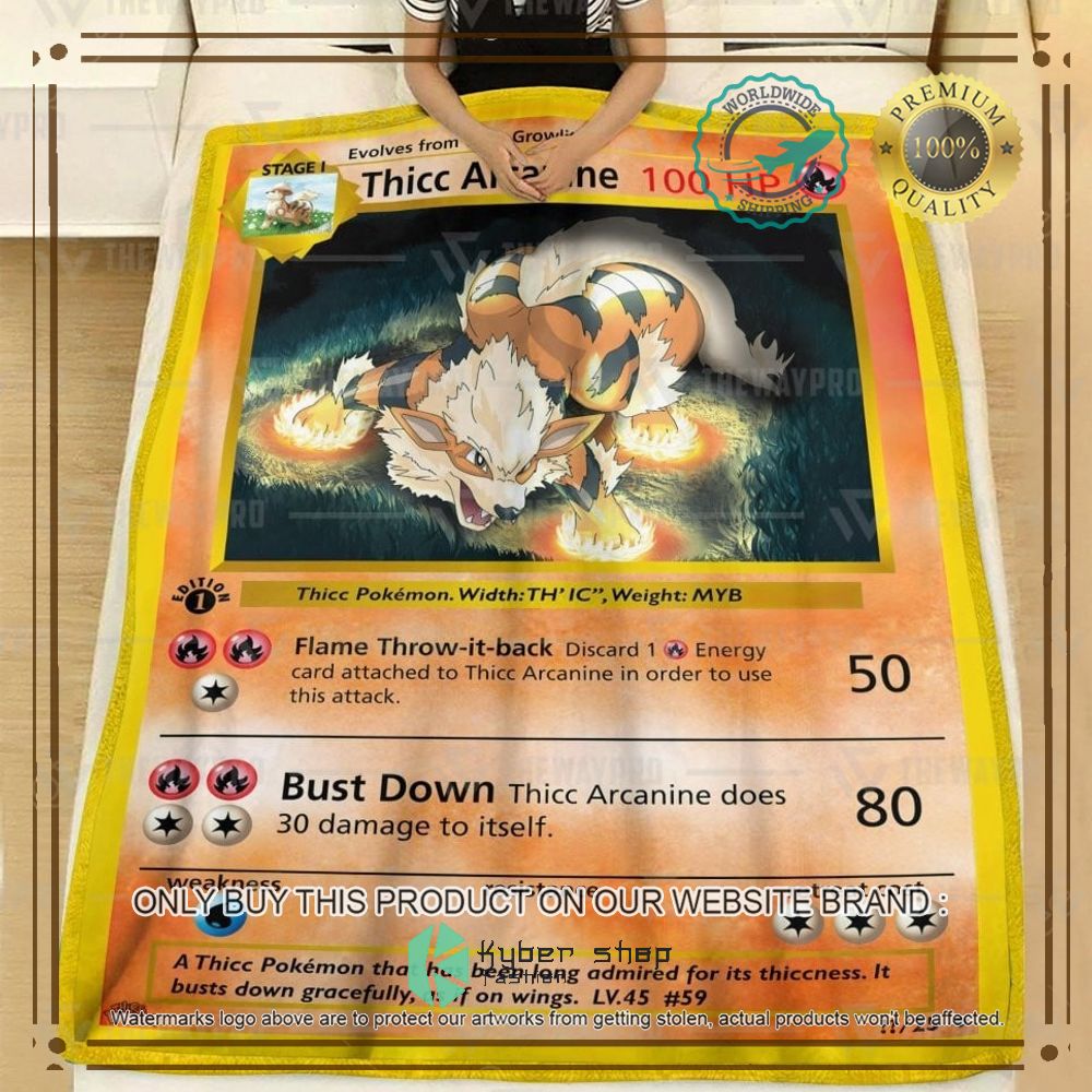 Thicc Arcanine Anime Pokemon Blanket 3 thicc arcanine anime pokemon blanket 3 80074