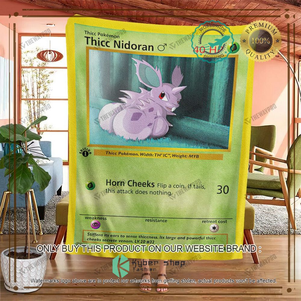 thicc nidoran anime pokemon blanket 2 4872