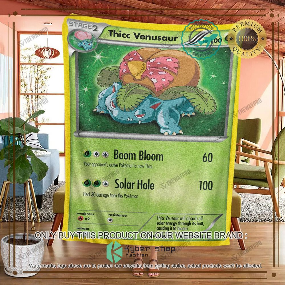thicc venusaur anime pokemon blanket 2 43980
