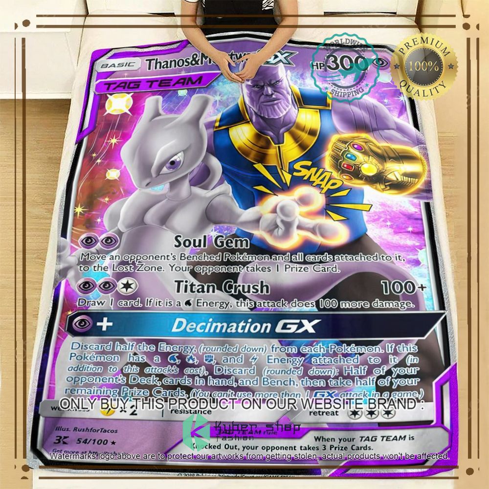 tn mewtwo gx tag team anime pokemon blanket 2 2430