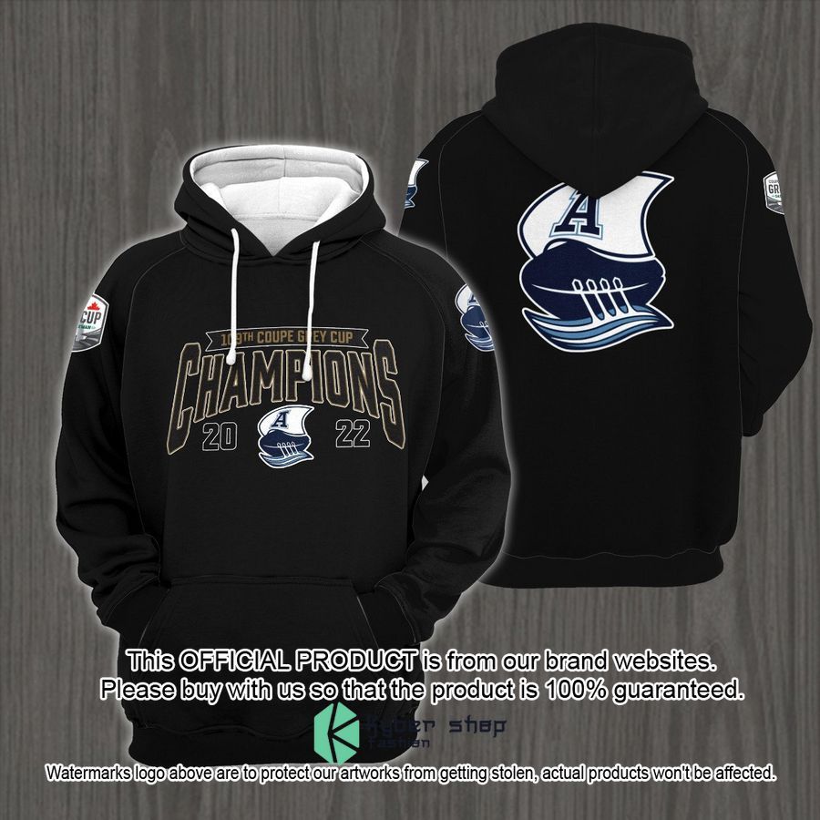 Toronto Argonauts 109 Grey Cup Champions Black Shirt, Hoodie