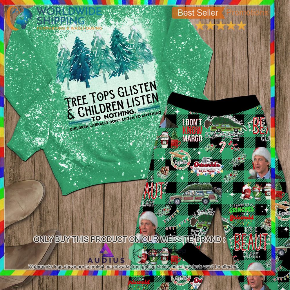 tree tops glisten children listen to nothing pajamas set 2 22672