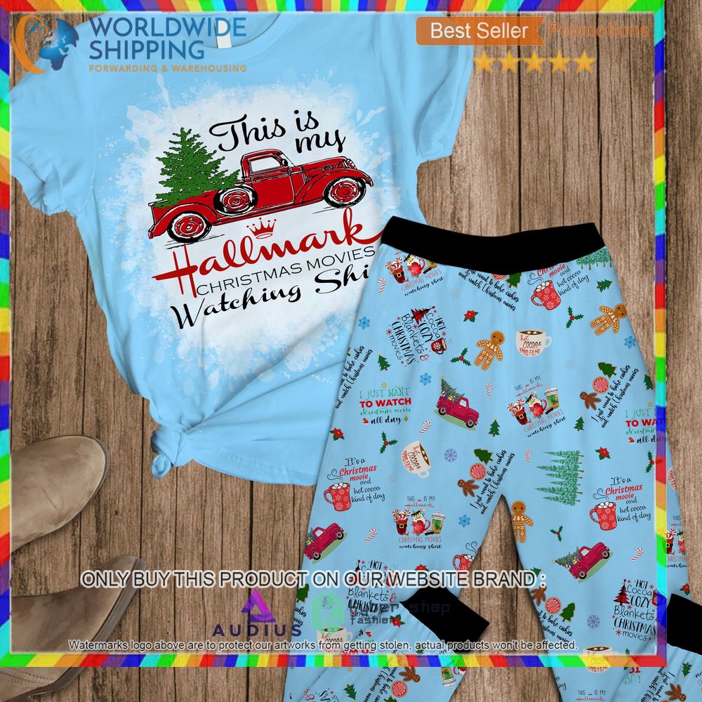 truck this is my hallmark christmas movie watching shirt blue pajamas set 1 84793