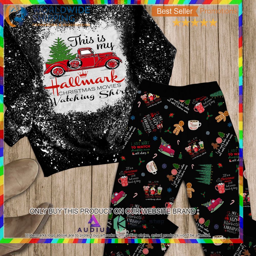 truck this is my hallmark christmas movie watching shirt pajamas set 2 42781