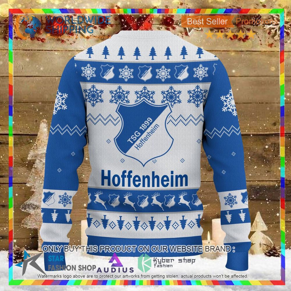 TSG Hoffenheim white blue Ugly Christmas Sweater 3 tsg hoffenheim white blue ugly christmas sweater 3 90801