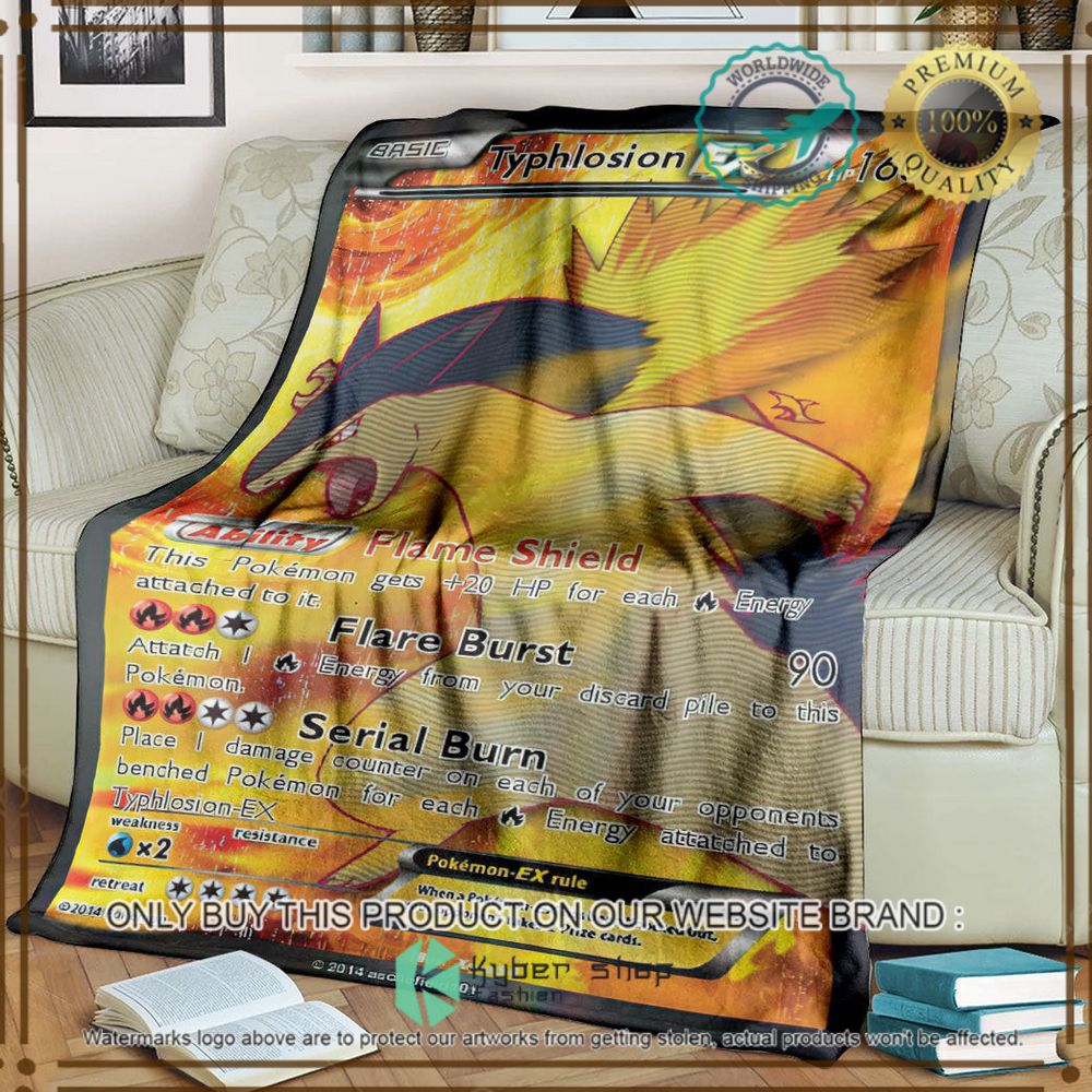 typhlosion ex custom pokemon soft blanket 1 64187