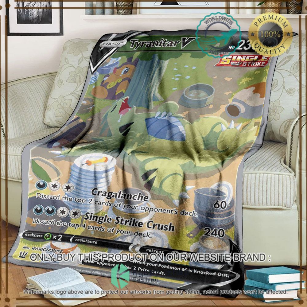 tyranitar v custom pokemon soft blanket 1 440