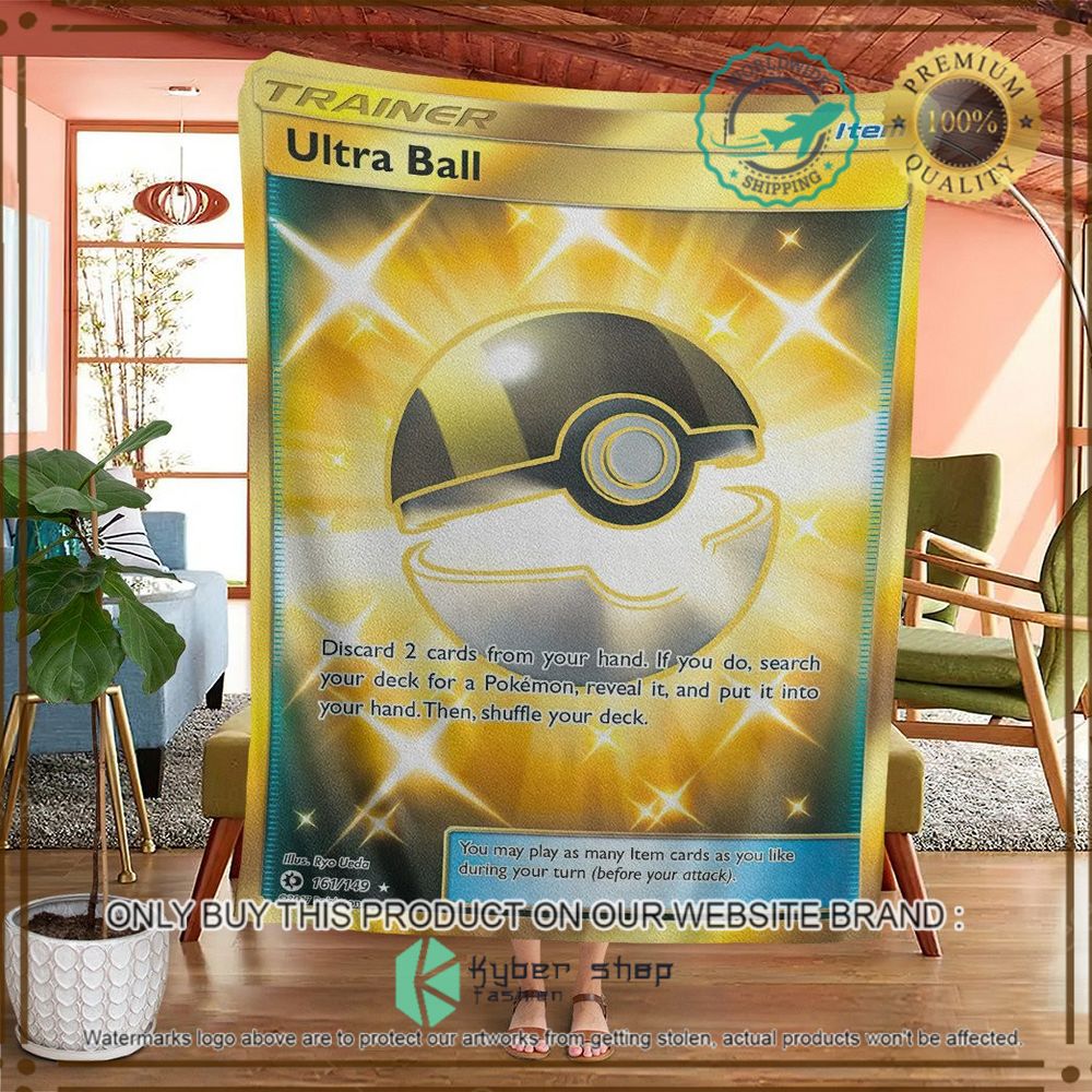 Ultra Ball Trainer Custom Pokemon Soft Blanket 4 ultra ball trainer custom pokemon soft blanket 4 44073
