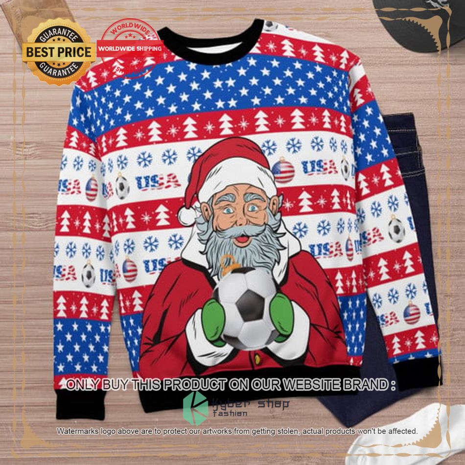 Usa Football Santa Claus Ugly Christmas Sweater 6 usa football santa claus ugly christmas sweater 6 99854