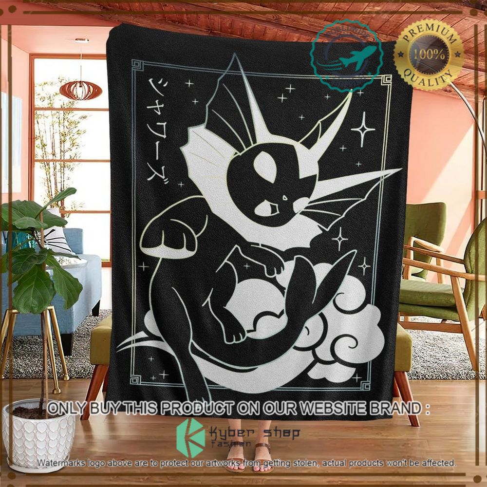 Vaporeon Custom Pokemon Soft Blanket 4 vaporeon custom pokemon soft blanket 4 39583
