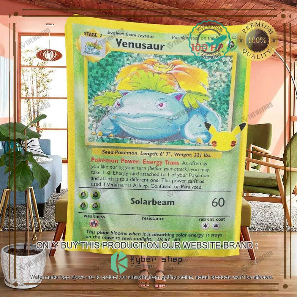 venusaur celebrations anime pokemon blanket 2 41411