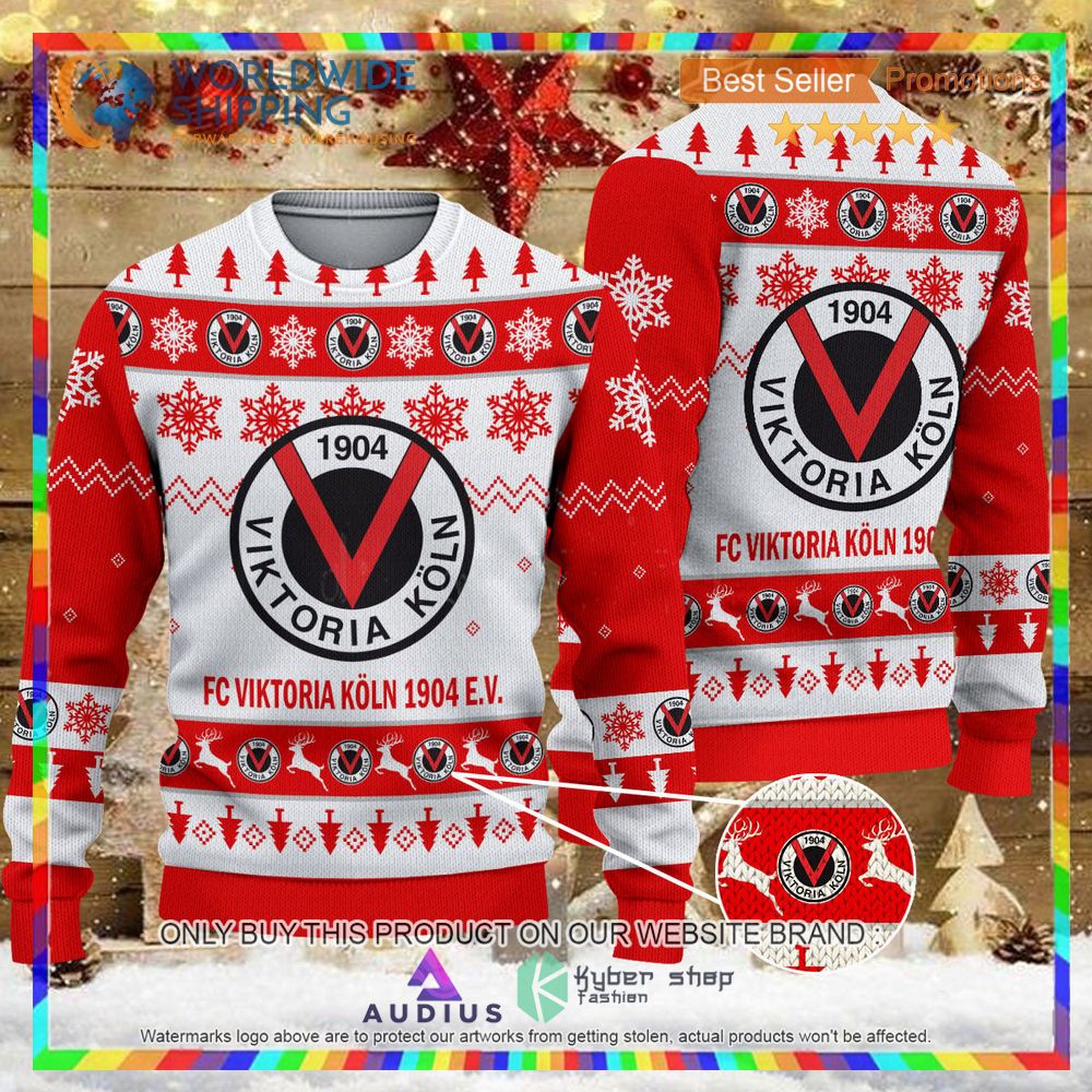 viktoria koln white red ugly christmas sweater 1 29700