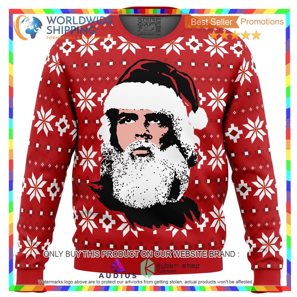 viva la navidad santa che guevarra ugly christmas sweater 2 84301