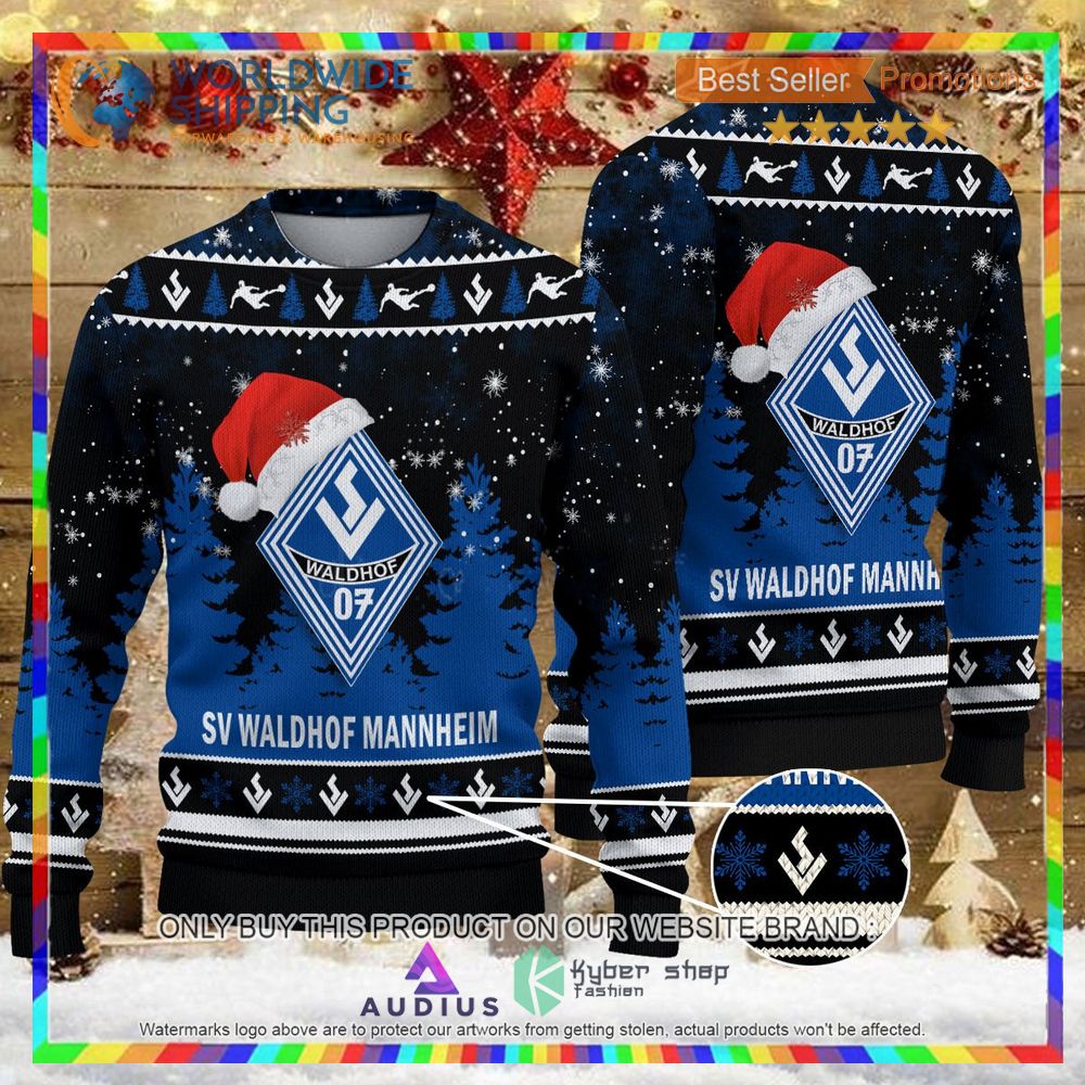 waldhof mannheim ugly christmas sweater 1 12362