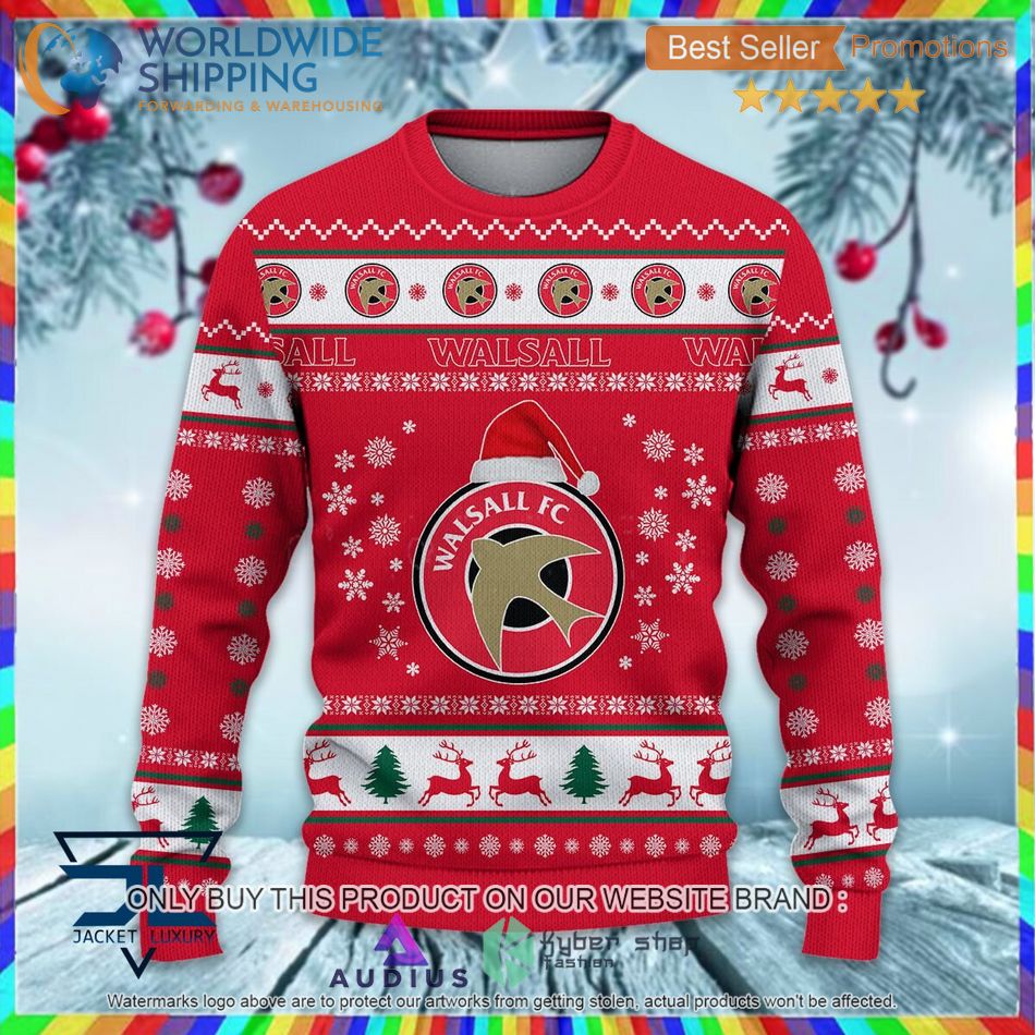 walsall fc efl ugly christmas sweater 2 96663