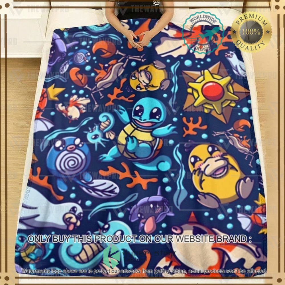 water custom pokemon soft blanket 2 51367
