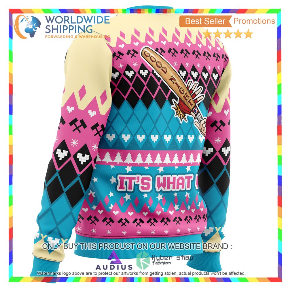 We're Bad Guys Harley Quinn DC Comics Ugly Christmas Sweater 4 were bad guys harley quinn dc comics ugly christmas sweater 4 59739
